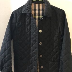 Burberry Quilted  Black Coat (Small)